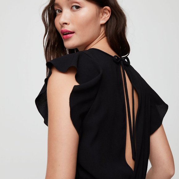 Aritzia WILFRED Fleurette Crepe Wide Leg Jumpsuit - Picture 3 of 14